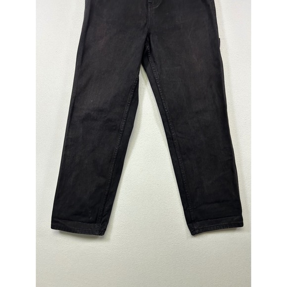 Streetwear J. Galt Womens S Black Carpenter High Rise Straight Leg Utility Pants - Picture 9 of 11